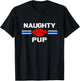 Naughty Gay Pup Shirts Puppy Play Fetish BDSM Submissive T-Shirt - T-Shirt | Black