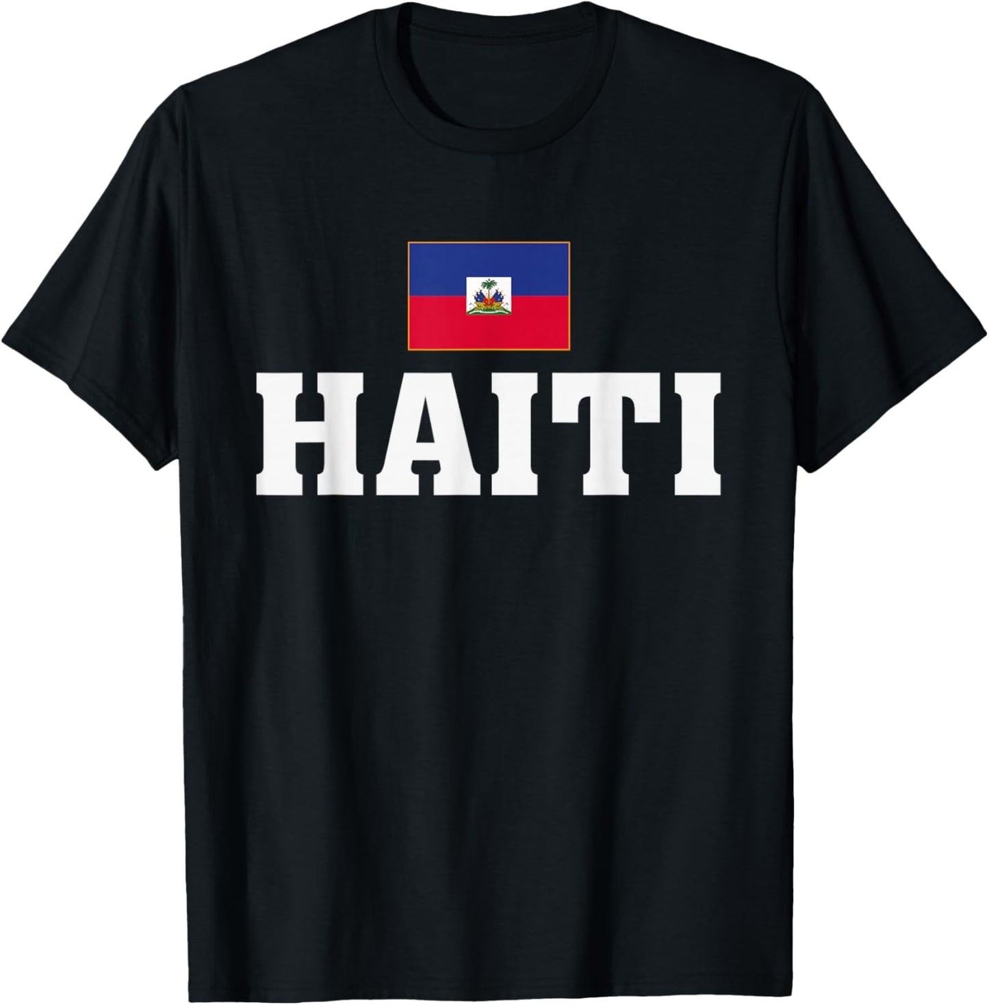 Haiti Flag Patriotic Country Roots Souvenir T-Shirt - T-Shirt | Black