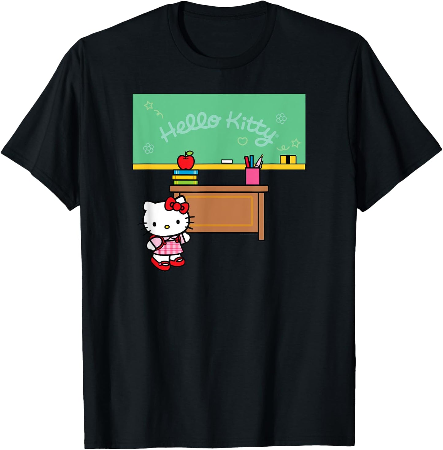 Hello Kitty Classroom Teacher School Men Women Girls Kids T-Shirt - T-Shirt | Black