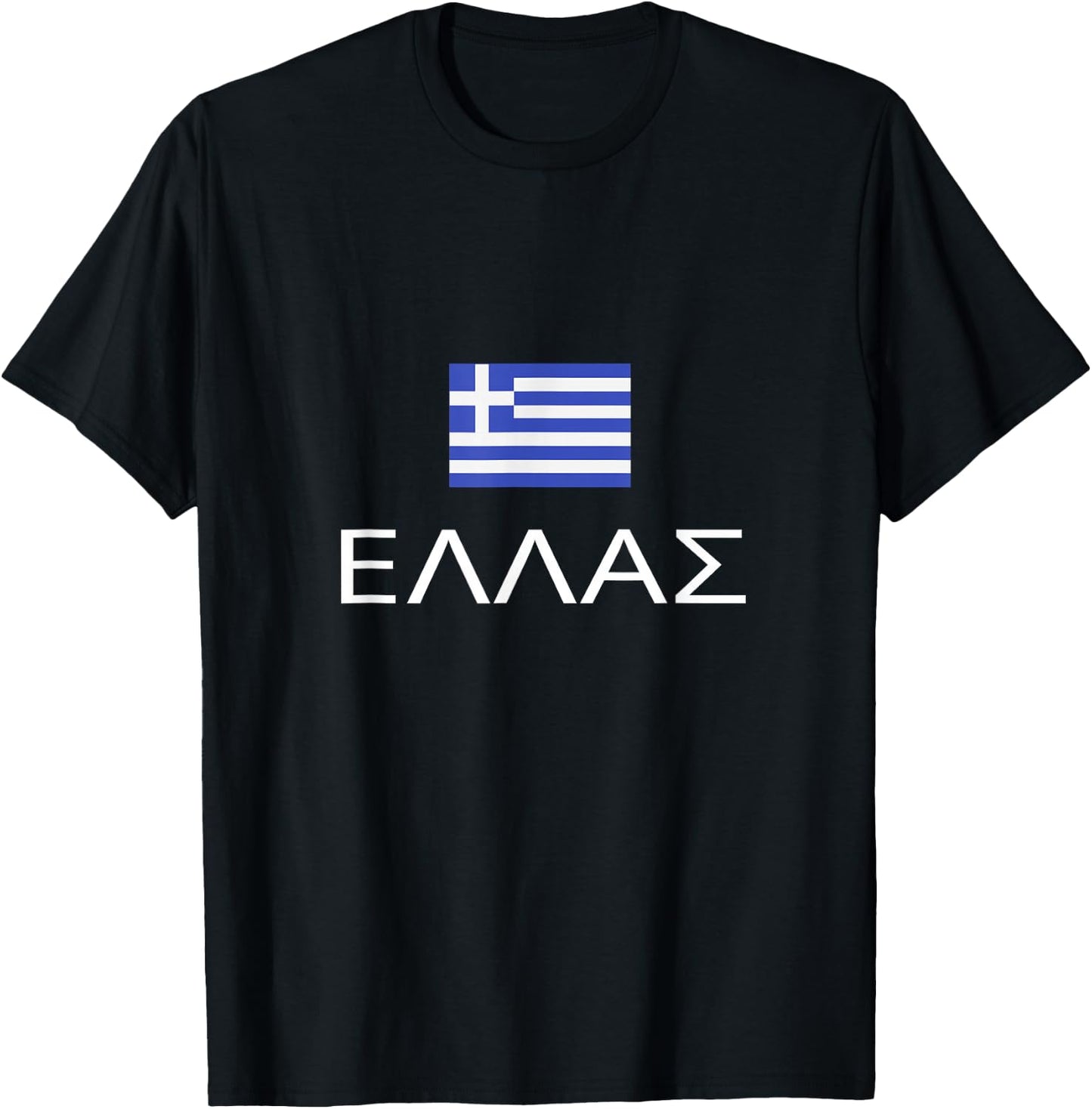 Greek Flag Proud Ellas Hellas Greece Patriot Hellenic Pride T-Shirt - T-Shirt | Black