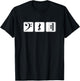 Bass Clef Play Rest Repeat Music Symbols T-Shirt - T-Shirt | Black