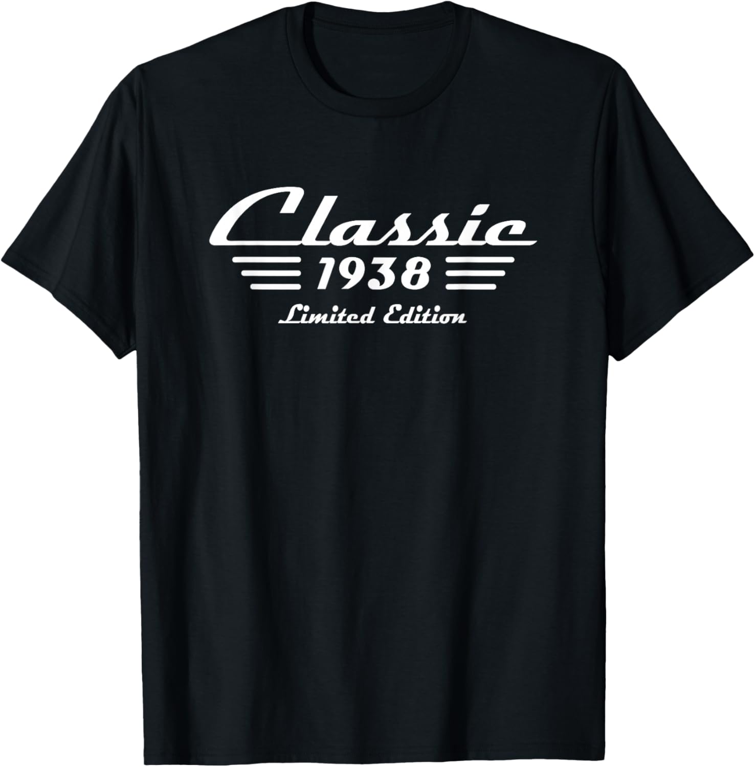 Classic 1938 Year | Vintage Car Lovers 88th Birthday Retro T-Shirt - T-Shirt | Black