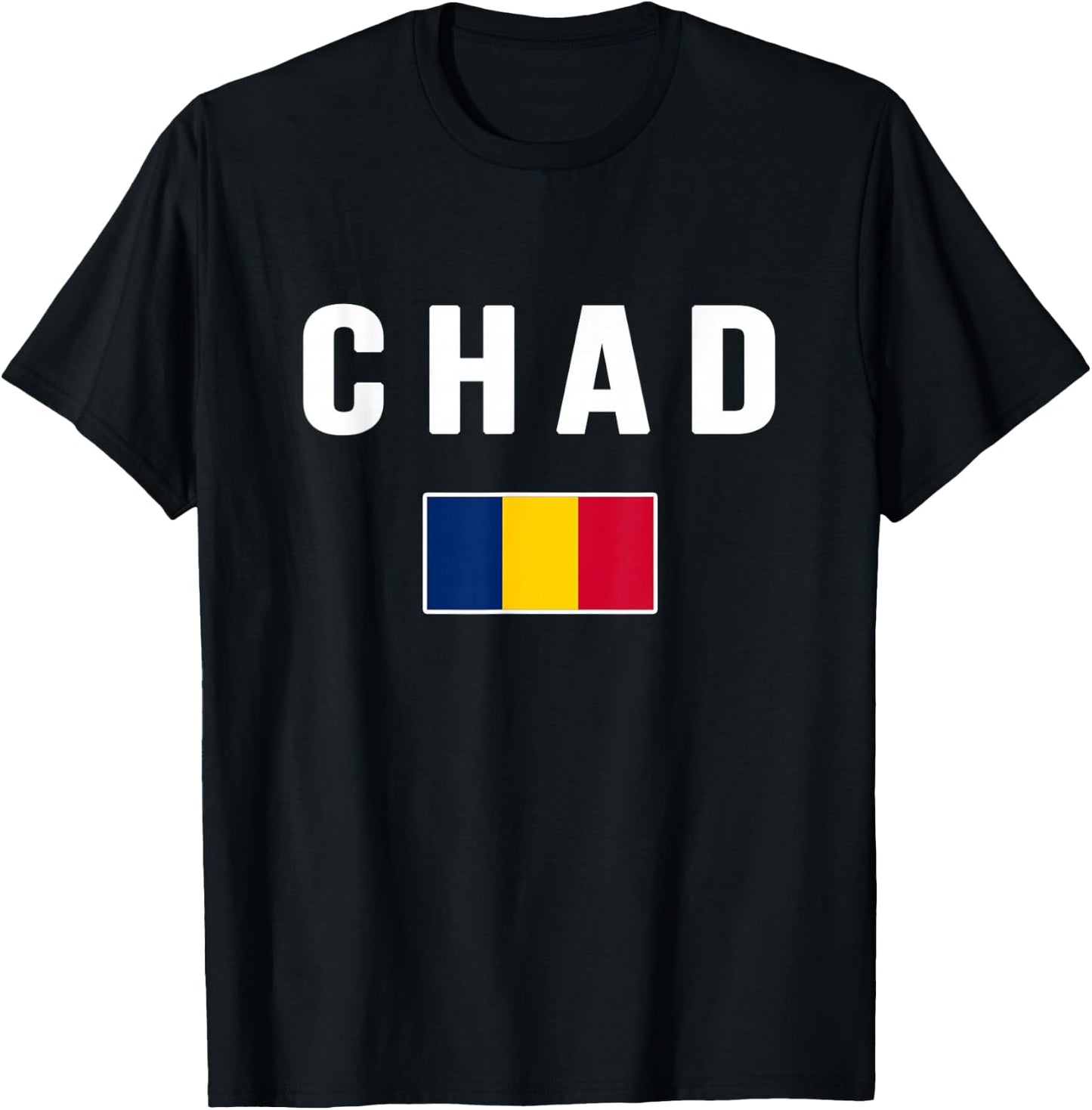 Chad Country Flag T-Shirt - T-Shirt | Black