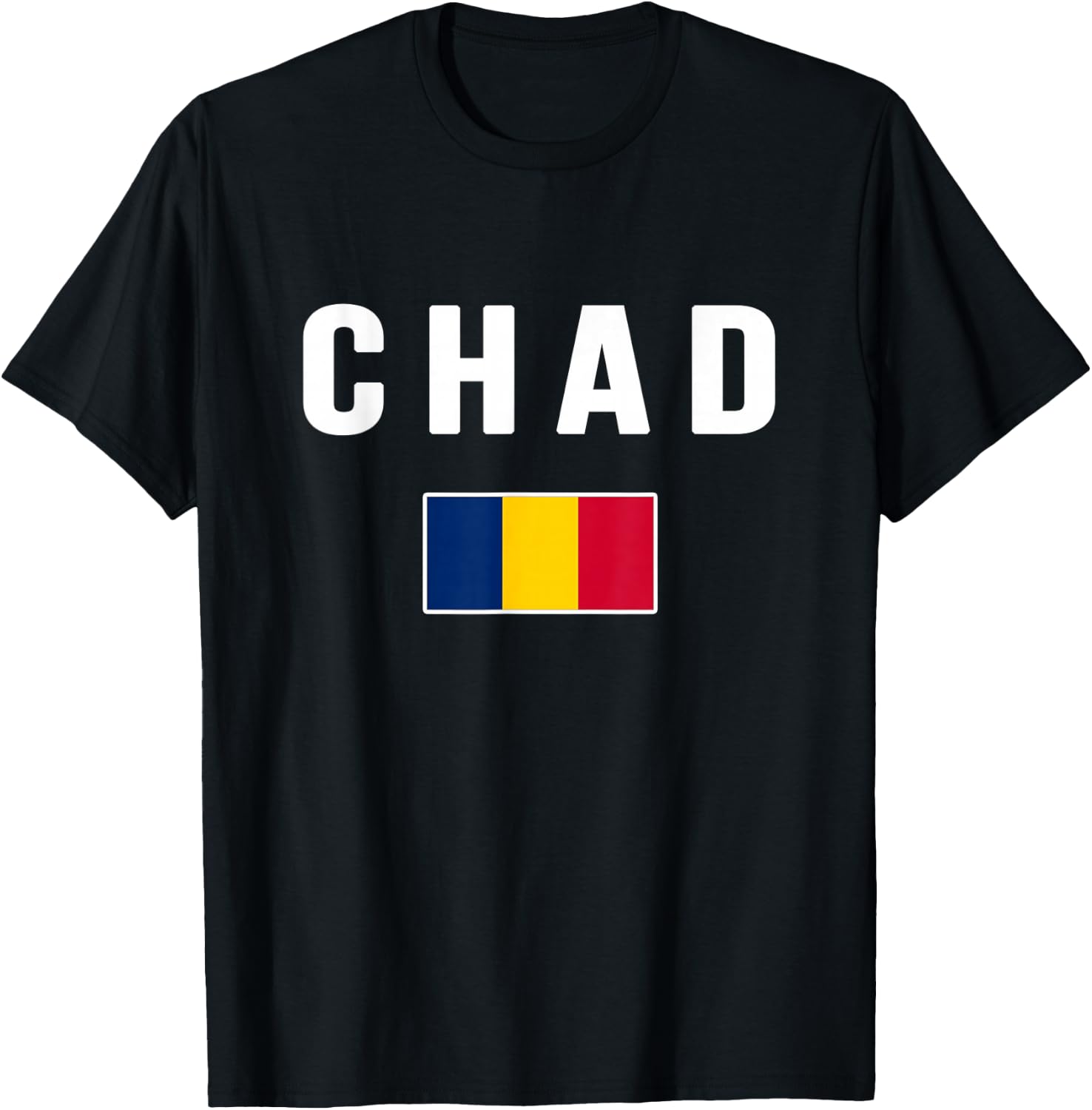 Chad Country Flag T-Shirt - T-Shirt | Black