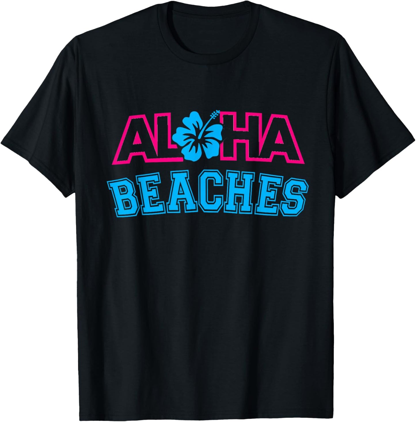Aloha Beaches Hawaii Hawaiian AlOHA T-Shirt - T-Shirt | Black