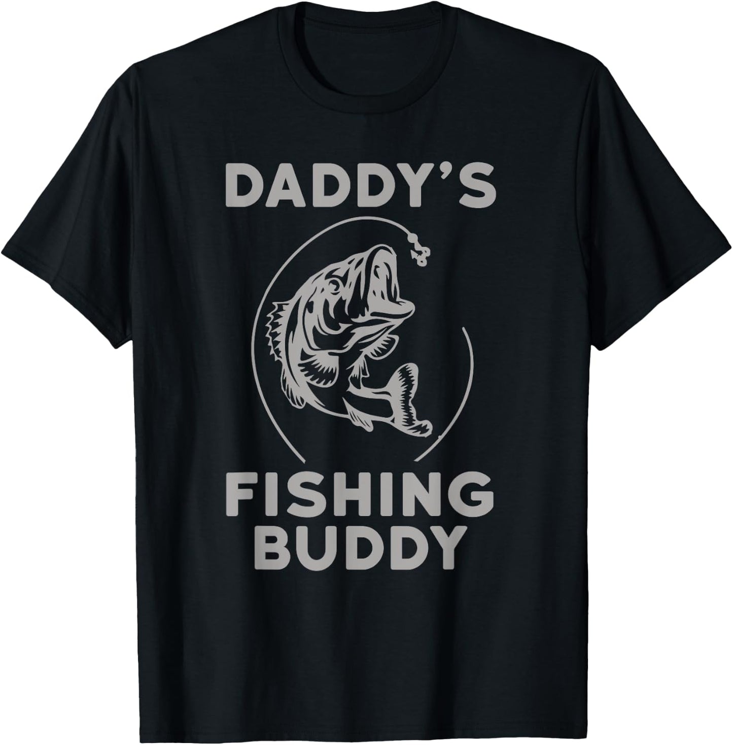 Daddy's Fishing Buddy Perfect Dad Gift Shirt T-Shirt - T-Shirt | Black