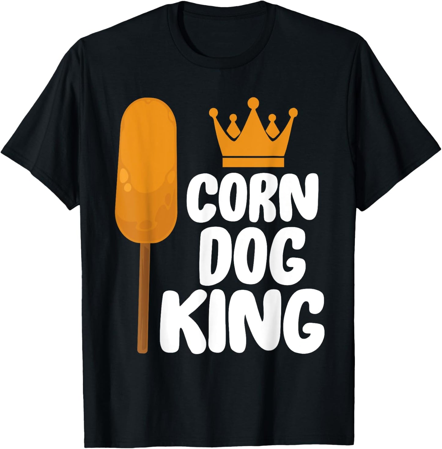 Corndog Costume Corn Dog King Women Kids T-Shirt - T-Shirt | Black