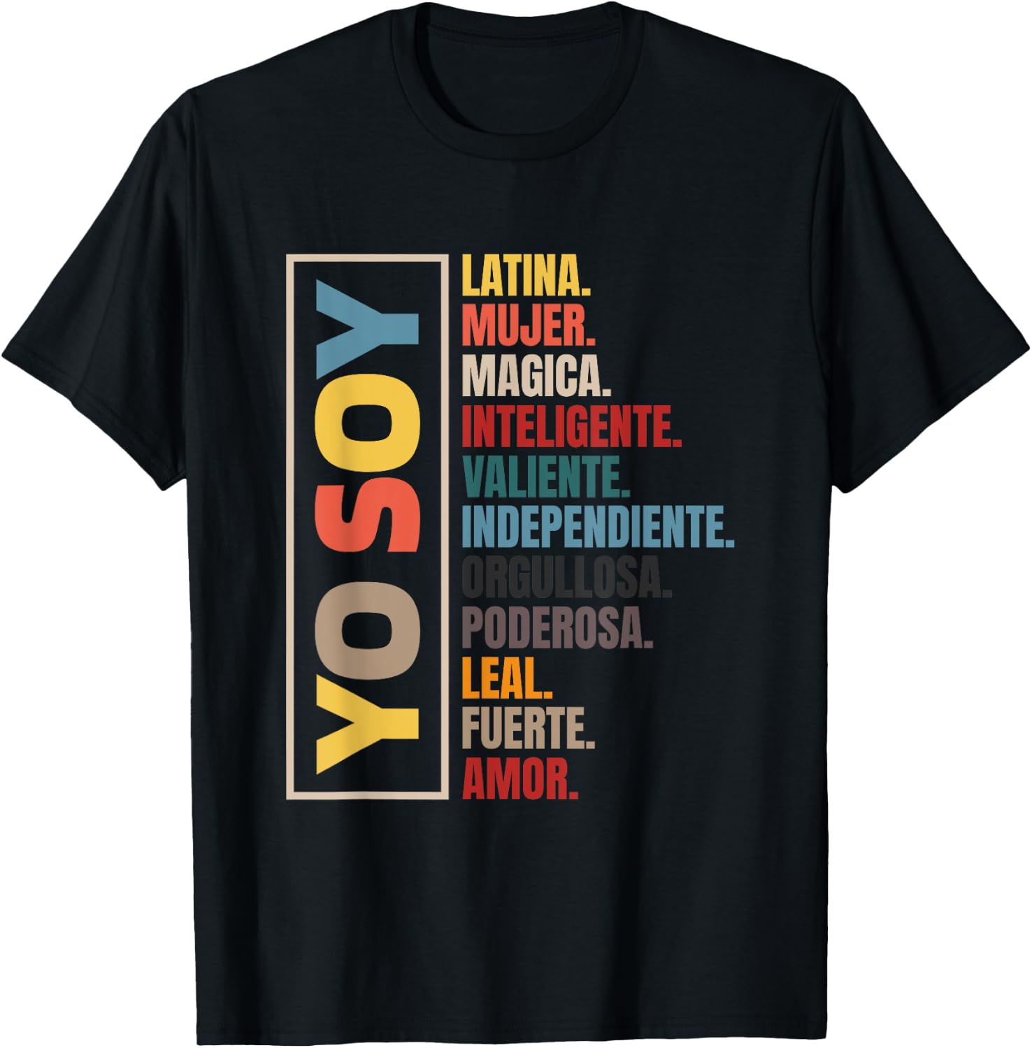 Yo Soy Latina Hispanic Heritage Month T-Shirt - T-Shirt | Black