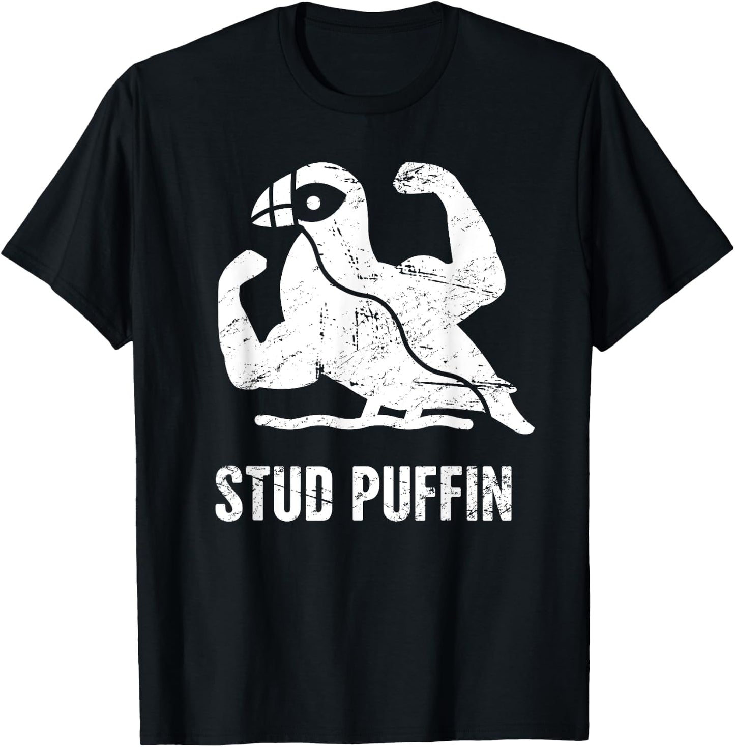 Funny Stud Puffin T-Shirt - T-Shirt | Black