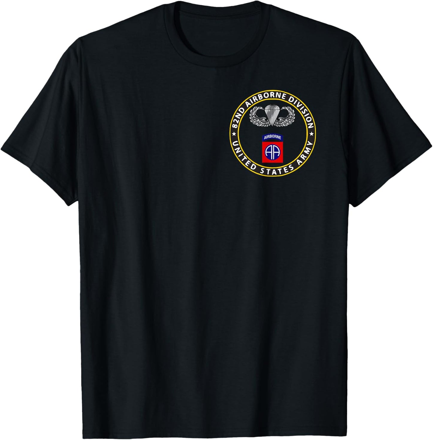 82nd Airborne Division - Parachutist Wings - Paratrooper T-Shirt - T-Shirt | Black
