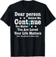 Dear Person Behind Me Your Life Matters Are Loved Semi Colon T-Shirt - T-Shirt | Black