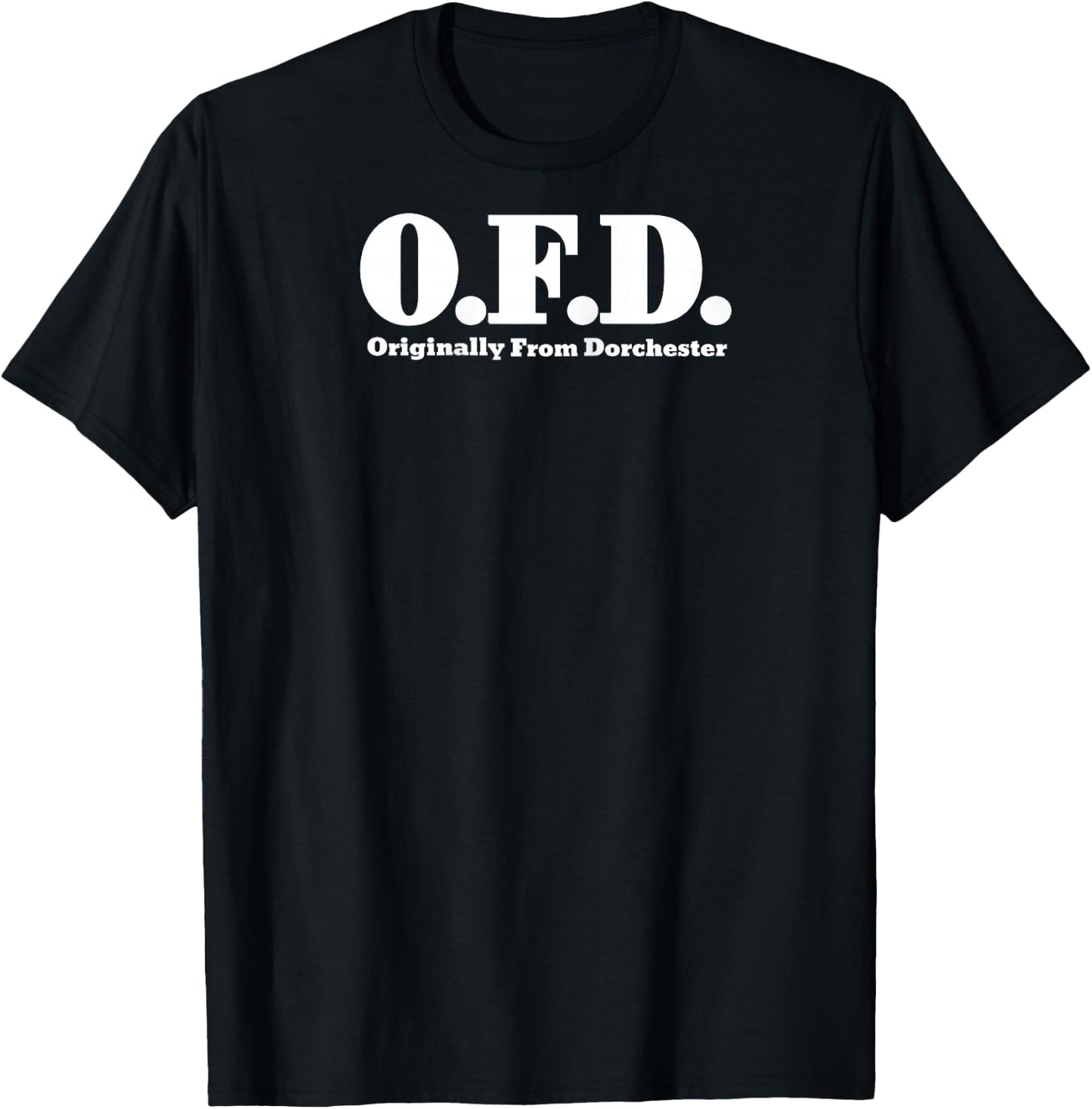 OFD Originally From Dorchester Tops Fields Corner Ashmont Raglan Baseball T-Shirt - T-Shirt | Black