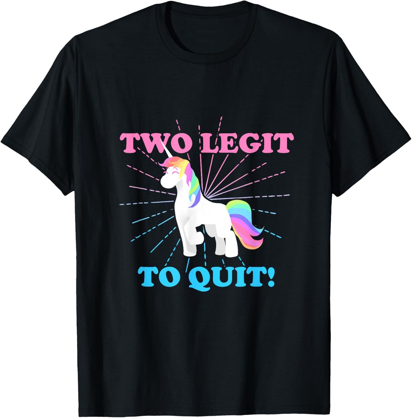 Two legit 2 to quit date of birth Gift Vintage retro T-Shirt - T-Shirt | Black