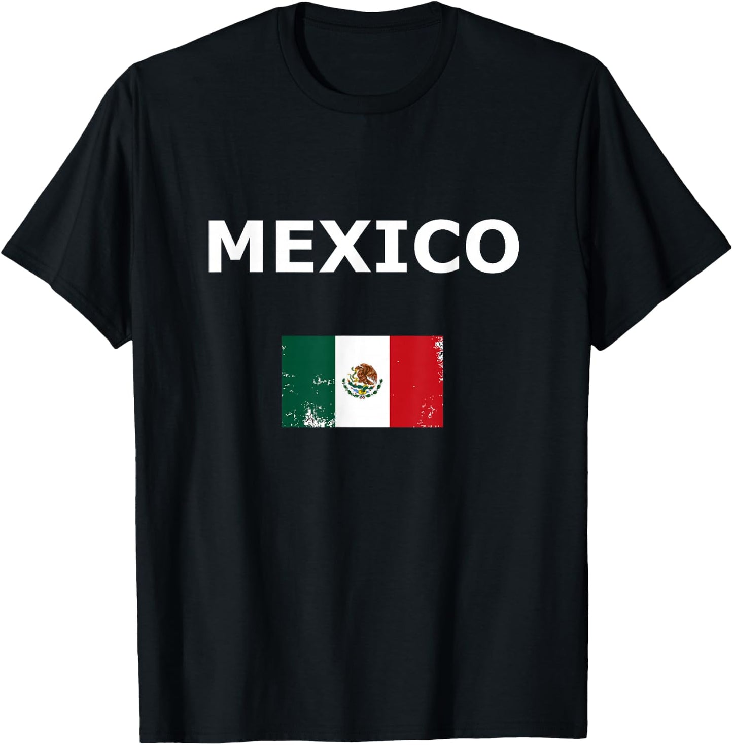 Mexico Flag and Mexican T-Shirt - T-Shirt | Black