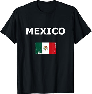 Mexico Flag and Mexican T-Shirt - T-Shirt | Black