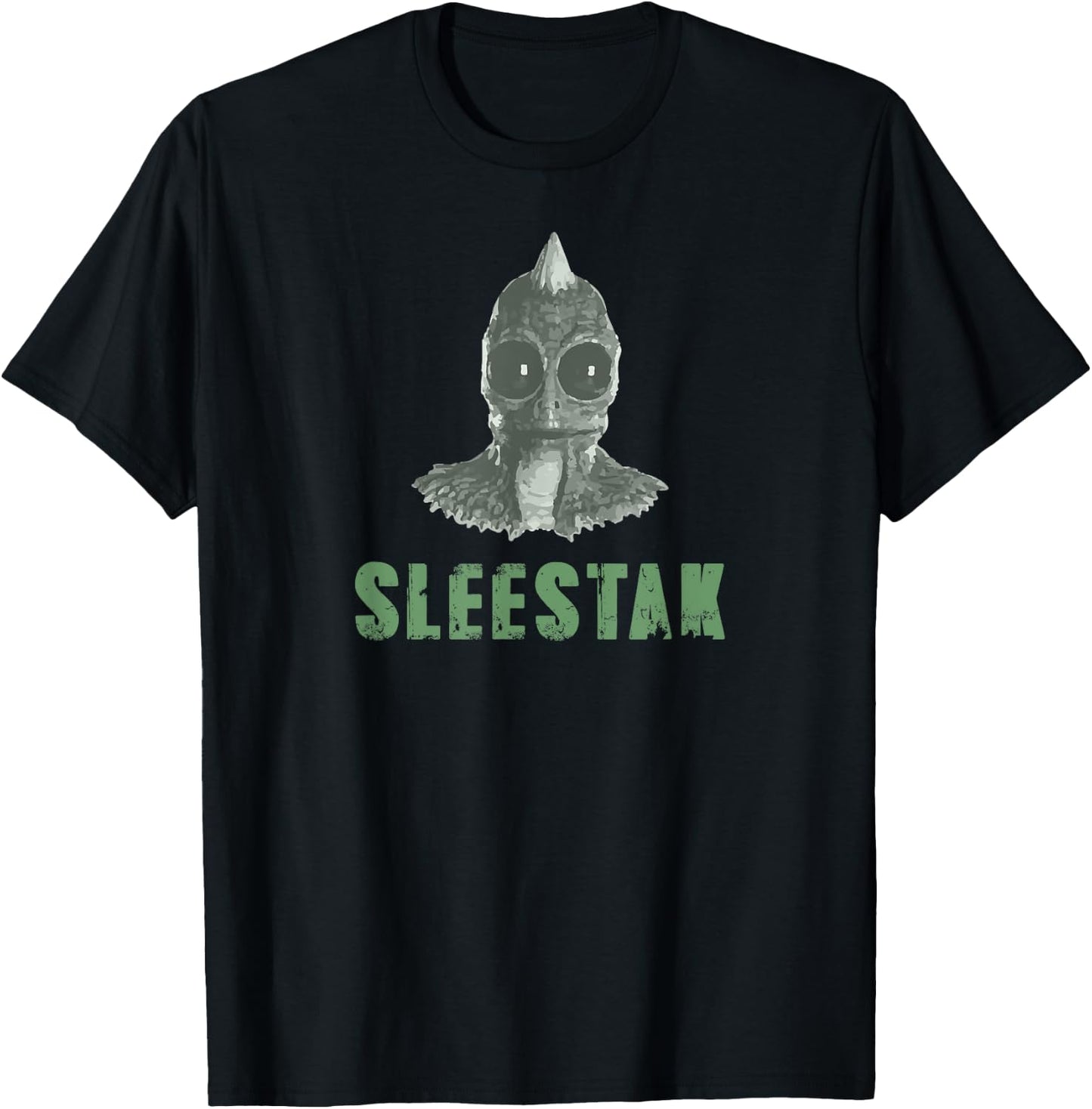 Sleestak T Shirt - Distressed & Vintage Stylized T-Shirt - T-Shirt | Black