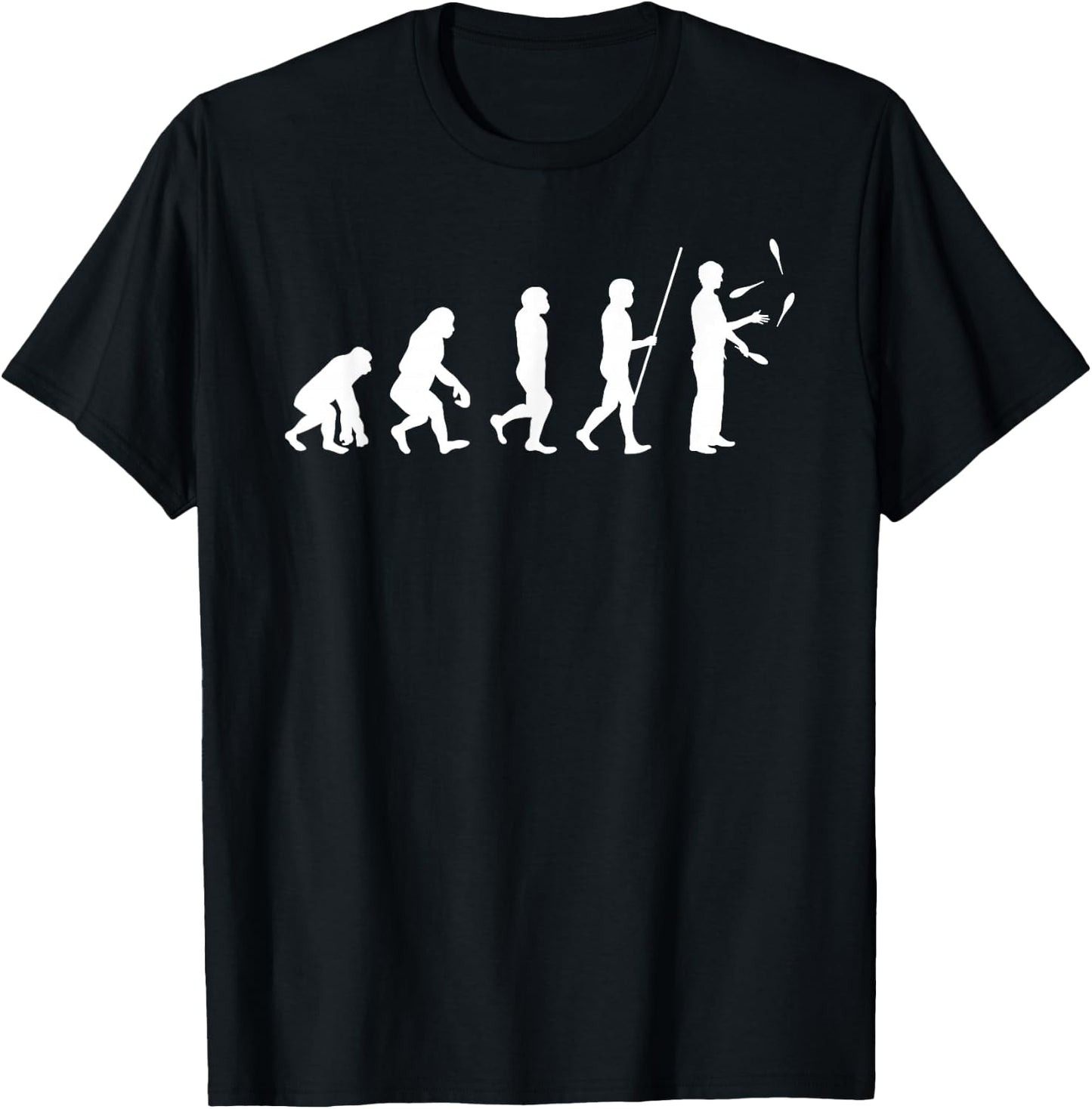 Juggling Evolution Funny Juggle Juggler Gift Shirt T-Shirt - T-Shirt | Black