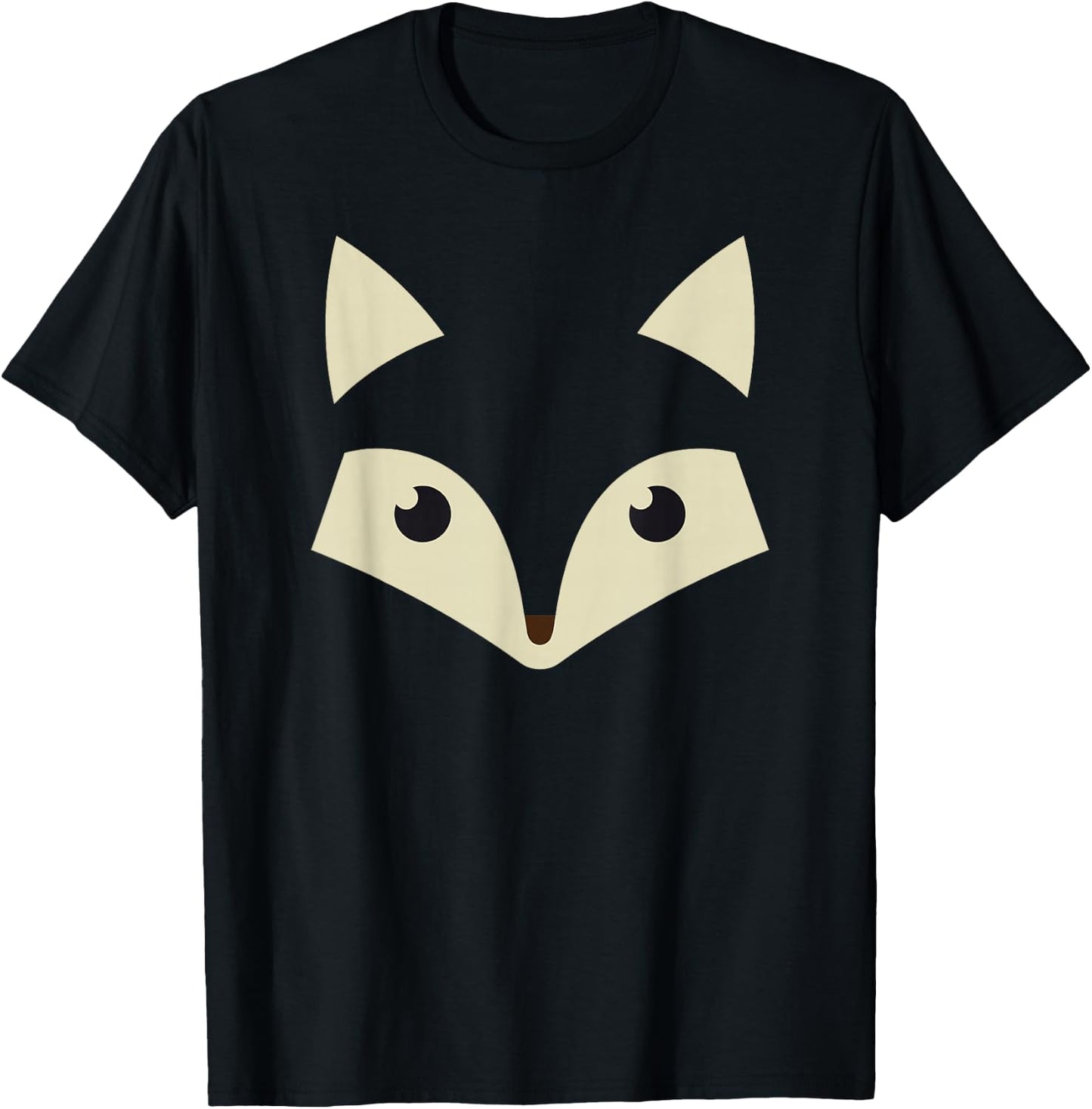 Cute Fox Face Awesome Halloween Costume Gift Shirt T-Shirt - T-Shirt | Black