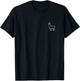 Alpaca Minimalist Badge Patch Line Art Animal T-Shirt - T-Shirt | Black