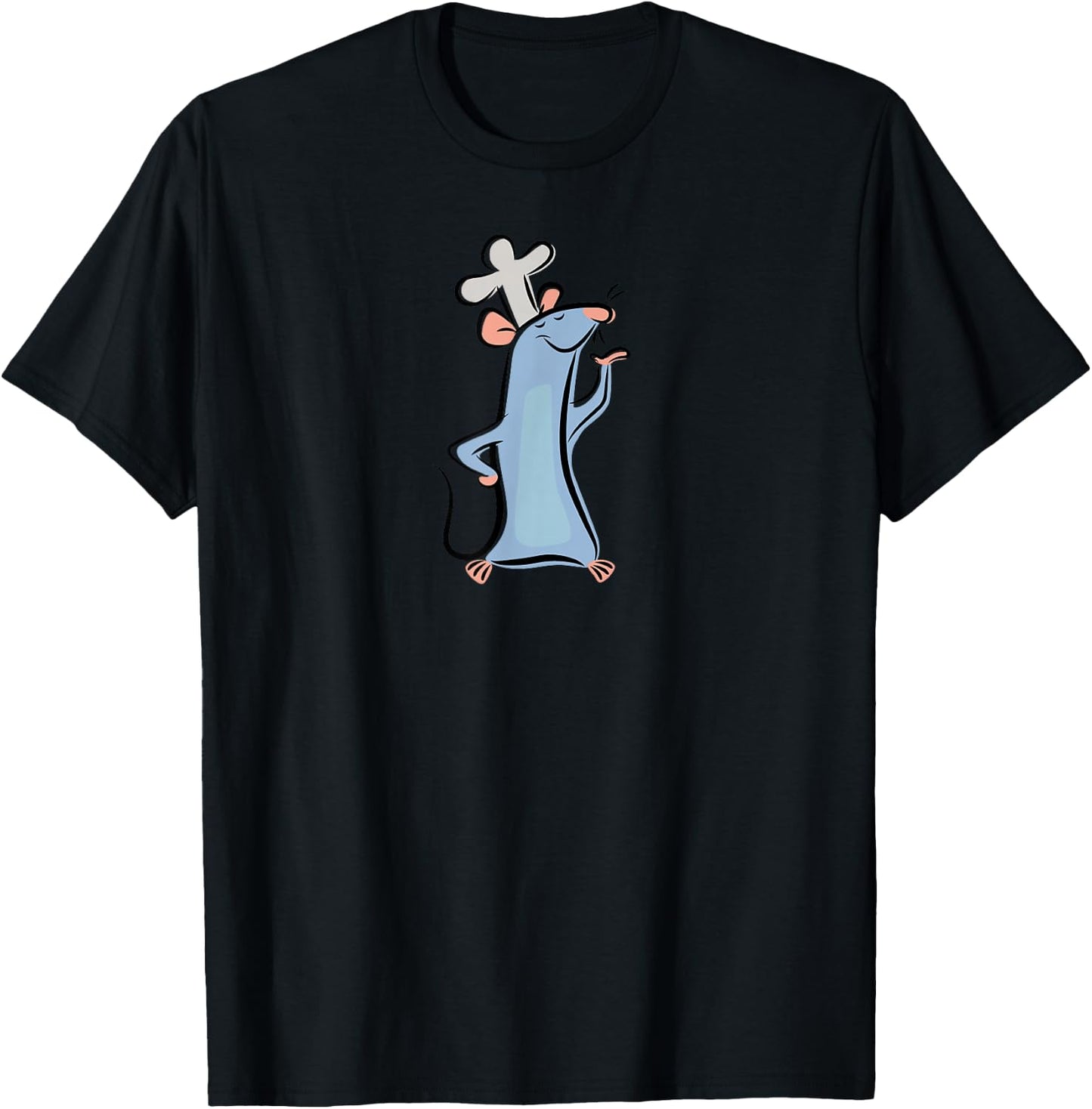 Disney Pixar Ratatouille Chef Remy Watercolor T-Shirt - T-Shirt | Black