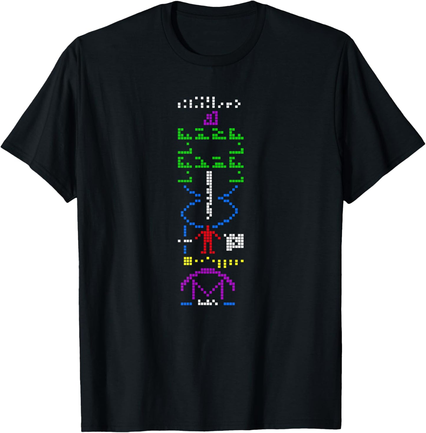 Arecibo Message Space Exploration T-Shirt - T-Shirt | Black