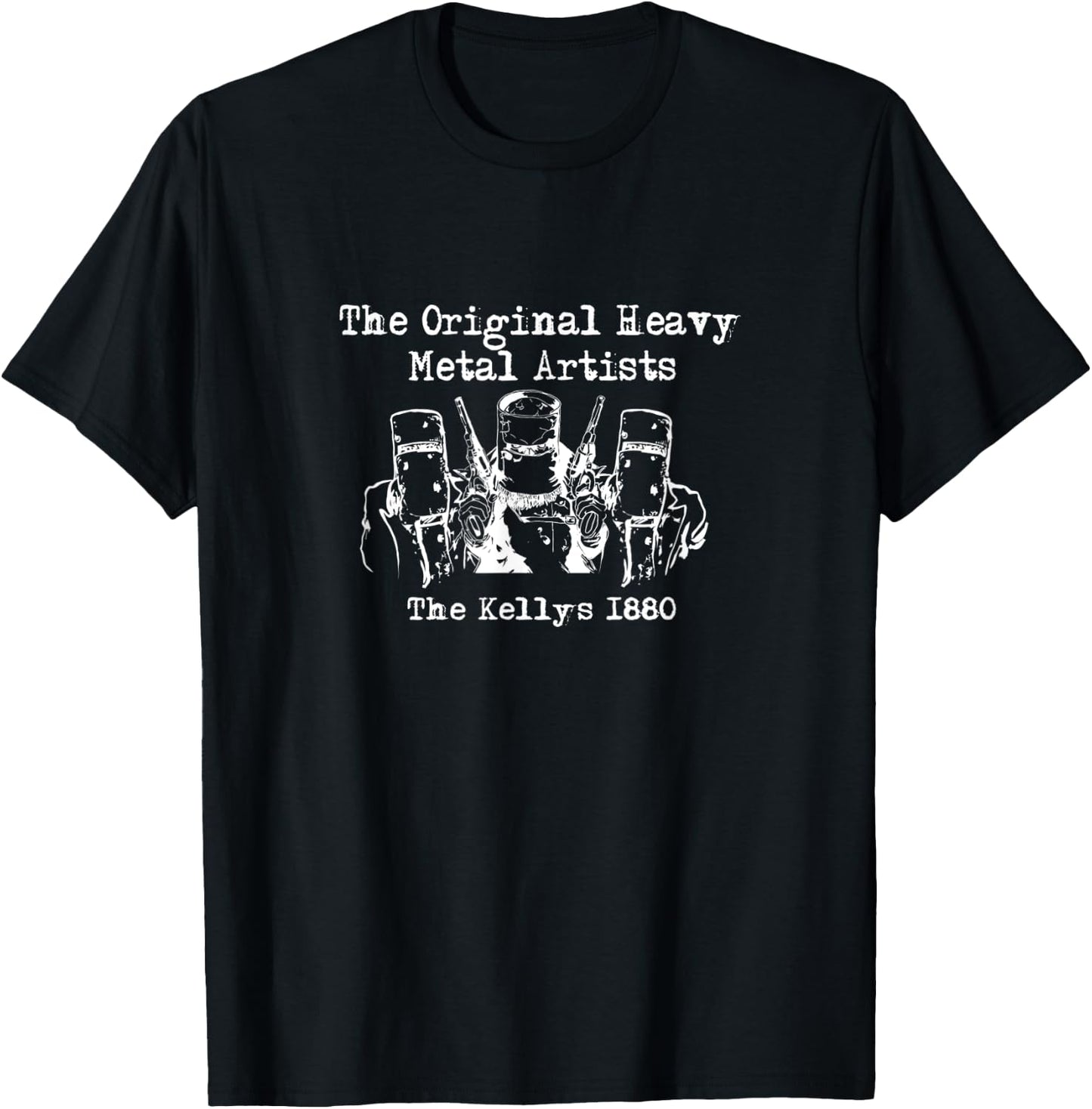 Ned Kelly Original Heavy Metal Artists T-Shirt - T-Shirt | Black