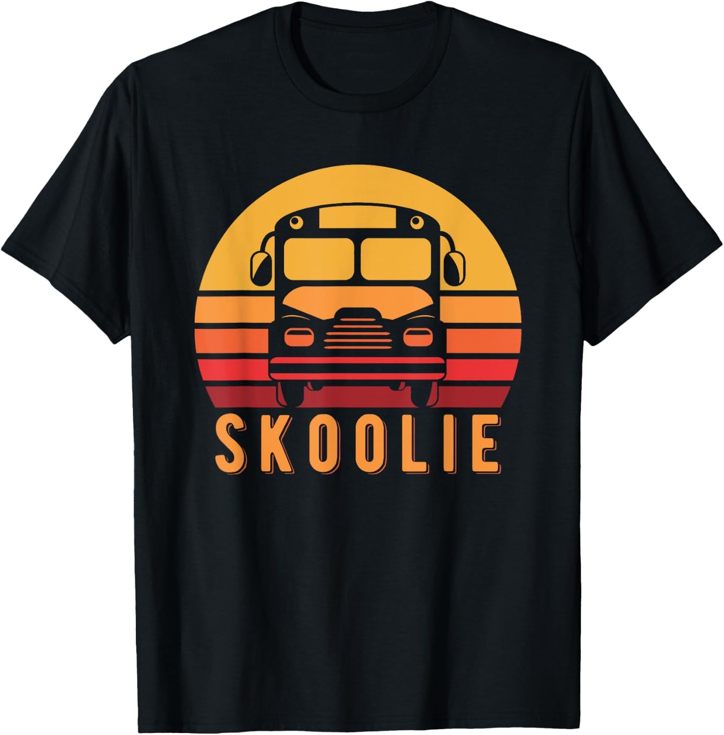 Retro Skoolie Shirt, Fun Converted School Bus Gift T-Shirt - T-Shirt | Black