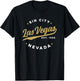 Classic Retro USA City Vintage Las Vegas Sin City Nevada Glam Text T-Shirt - T-Shirt | Black