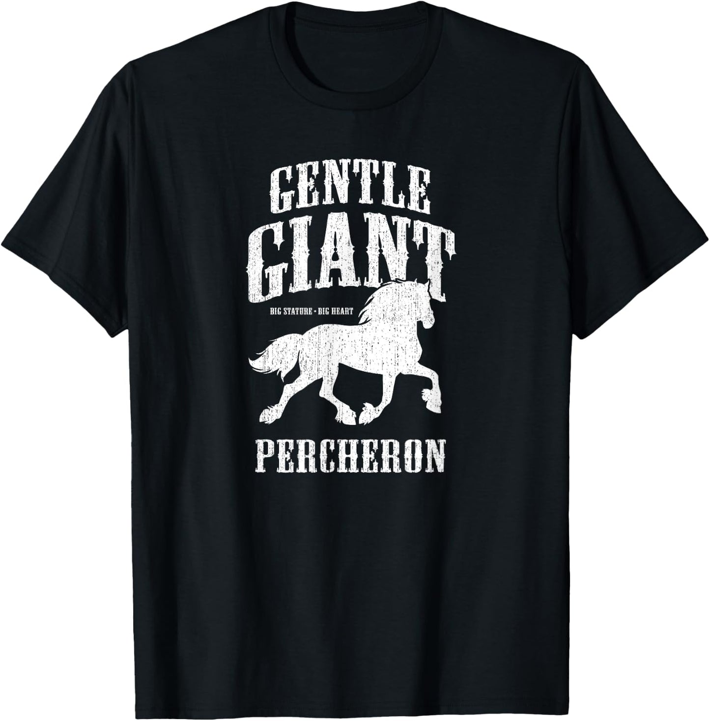 Gentle-Giant: Percheron Draft Horse T-Shirt - T-Shirt | Black