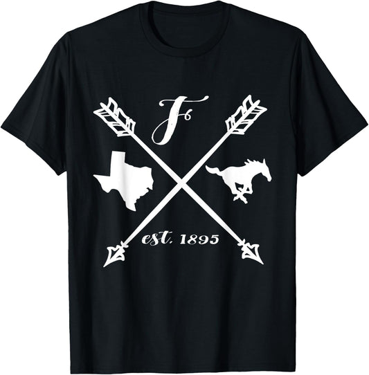 Friendswood Mustangs Arrows Texas T-Shirt - T-Shirt | Black