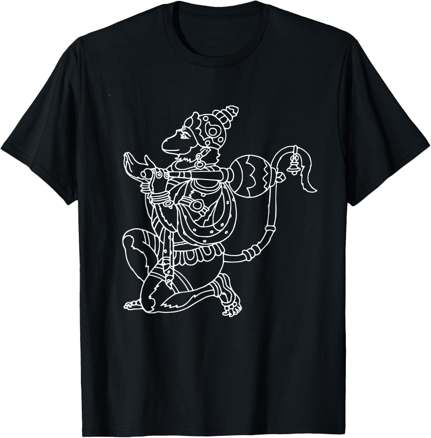 Hanuman Hindu God Hinduism Monkey Ramayana T-Shirt - T-Shirt | Black