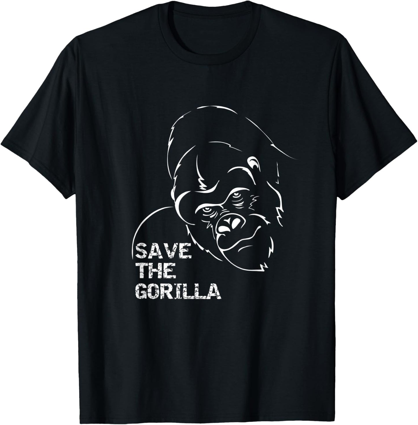 Save The Gorilla Conservation T-Shirt - T-Shirt | Black