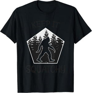 Keep it Squatchy - Funny Bigfoot Yeti Sasquatch Gift T-Shirt - T-Shirt | Black