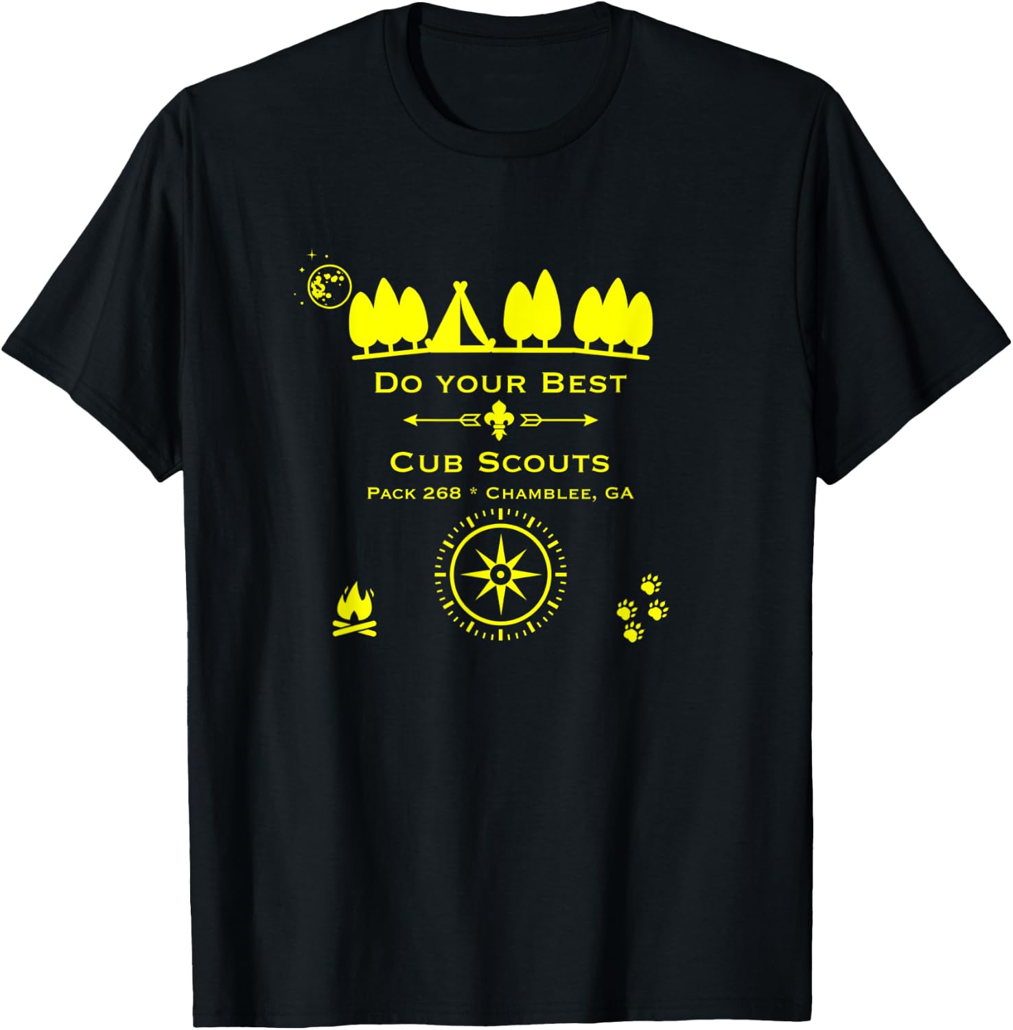 Scout Top With Motto Do Your Best And Pack 268 Featured T-Shirt - T-Shirt | Black