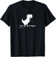 T-Rex Geek Dinosaur Pixel Art No Internet Connection T-Shirt - T-Shirt | Black