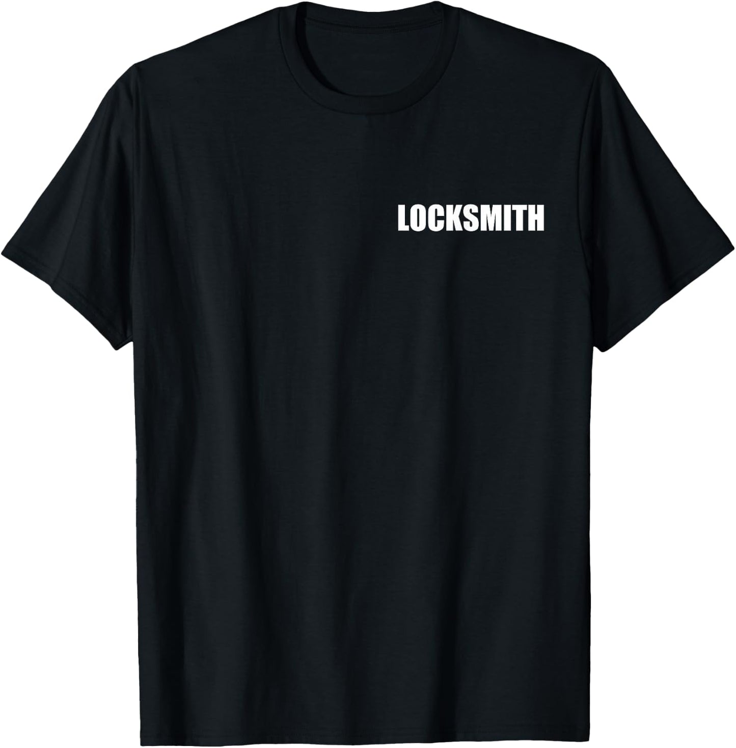 Locksmith Logo Style Employees Official Uniform Work Design T-Shirt - T-Shirt | Black