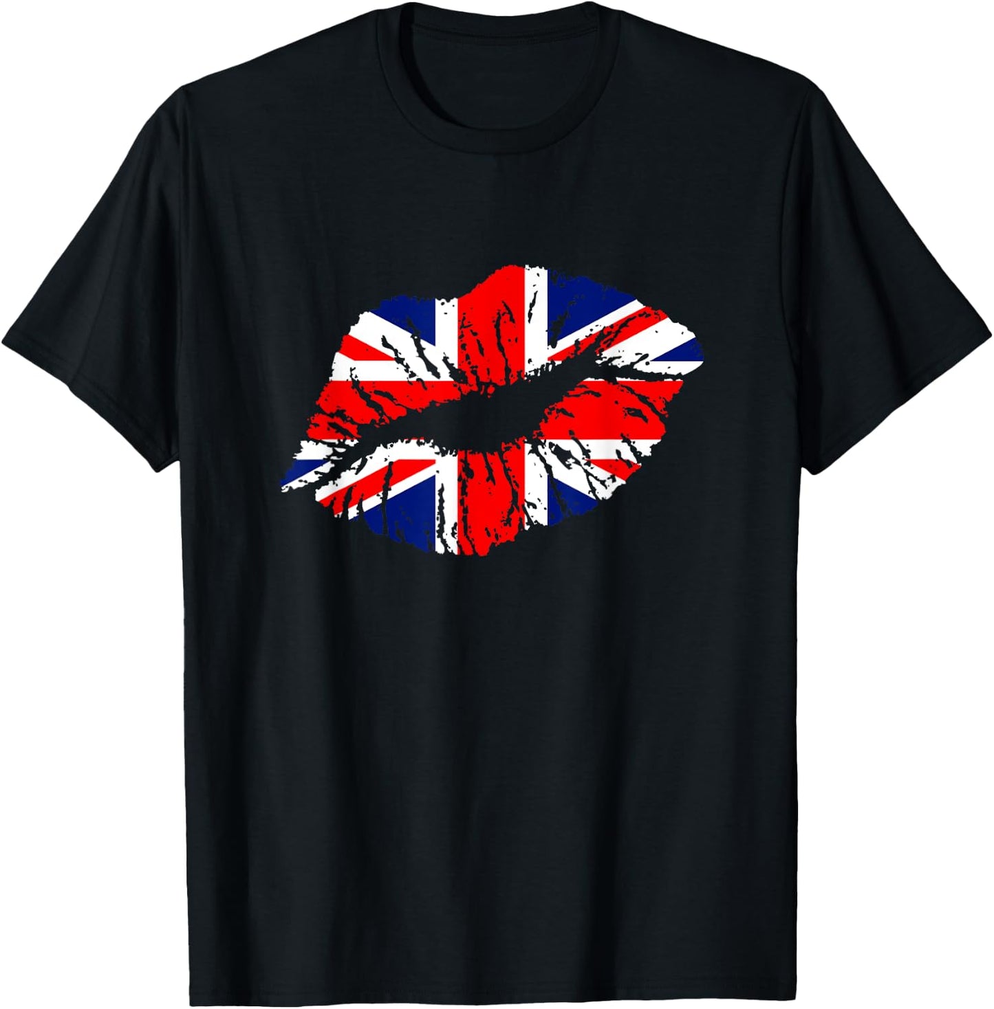 Great Britain England Lips Shirt Gift Brit T-Shirt - T-Shirt | Black