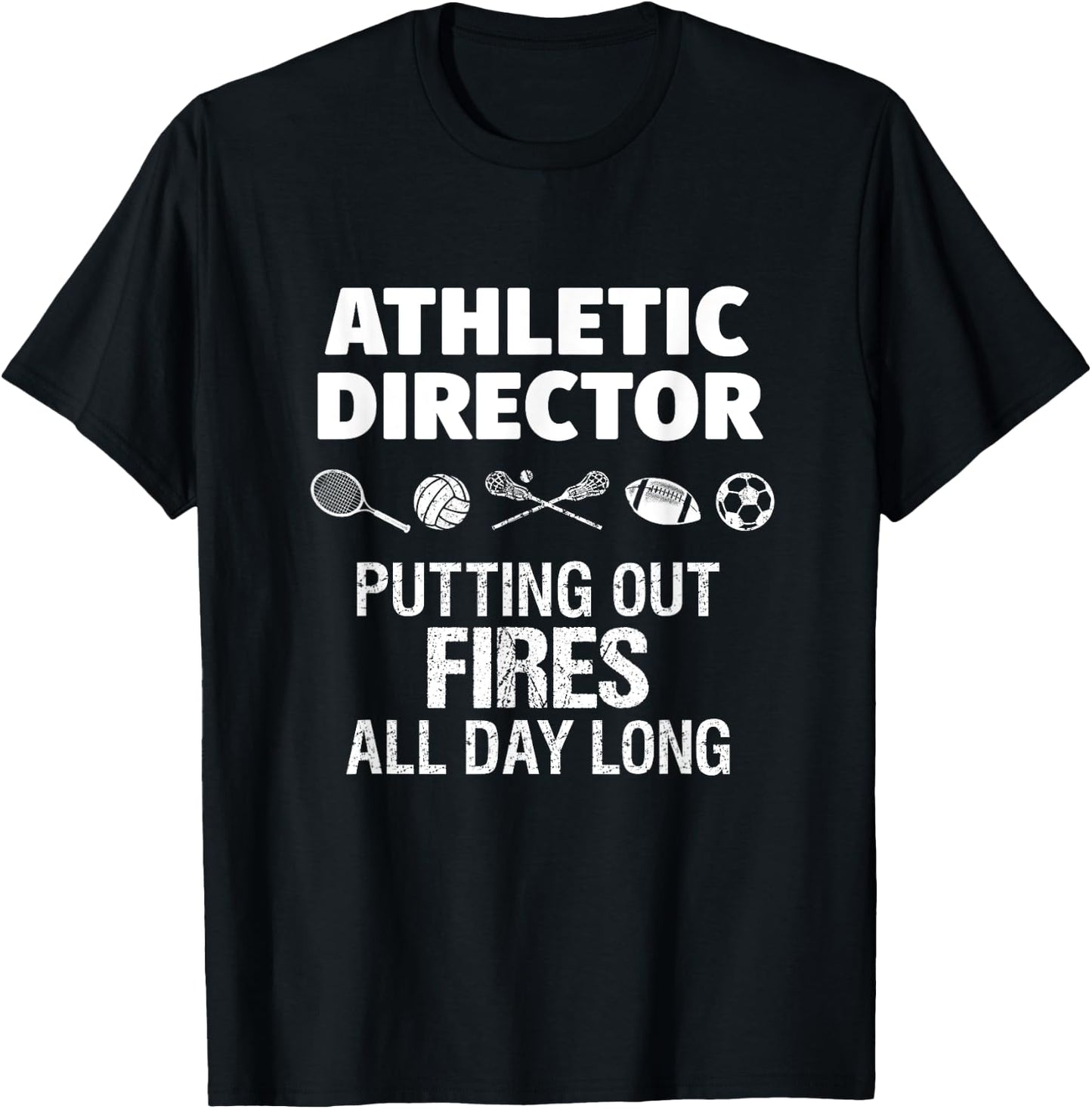 School Athletic Director Funny Sports Coach Gift T-Shirt - T-Shirt | Black