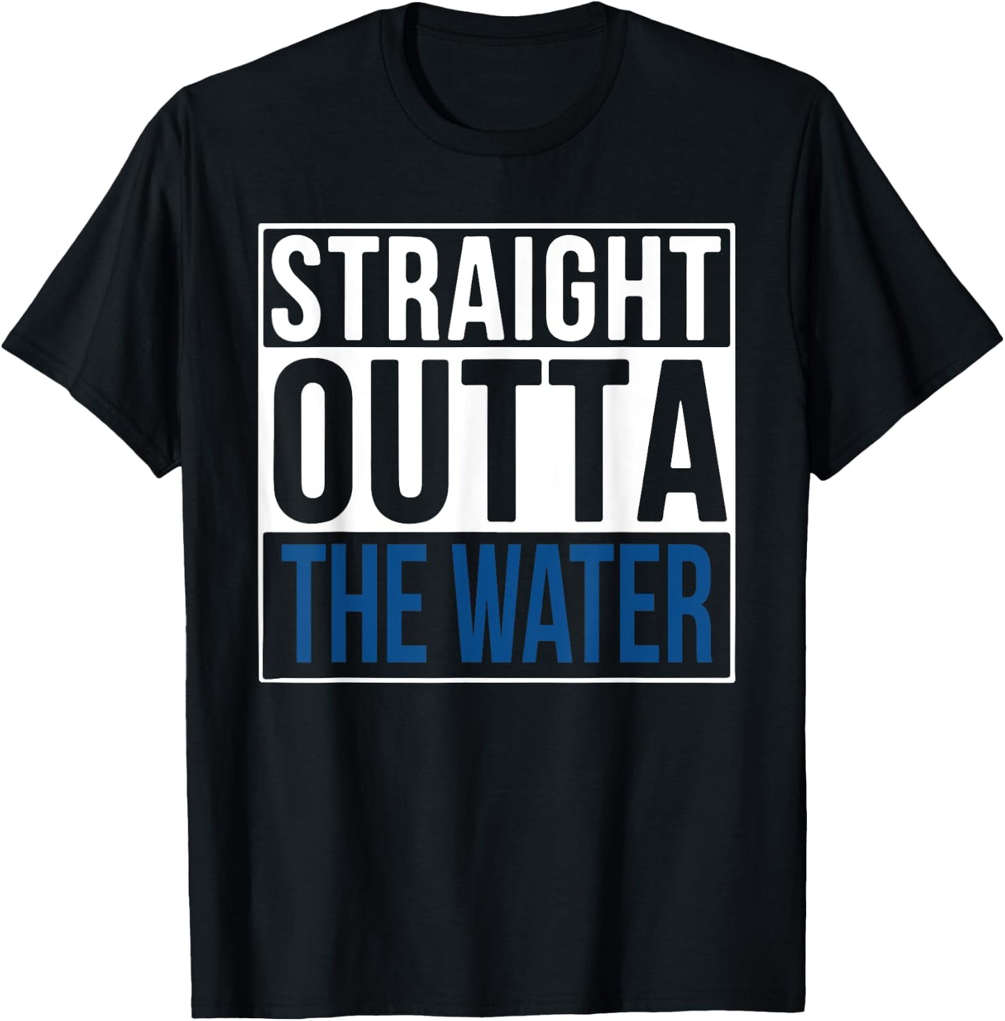 STRAIGHT OUTTA THE WATER T SHIRT - Christian Baptism T Shirt T-Shirt - T-Shirt | Black