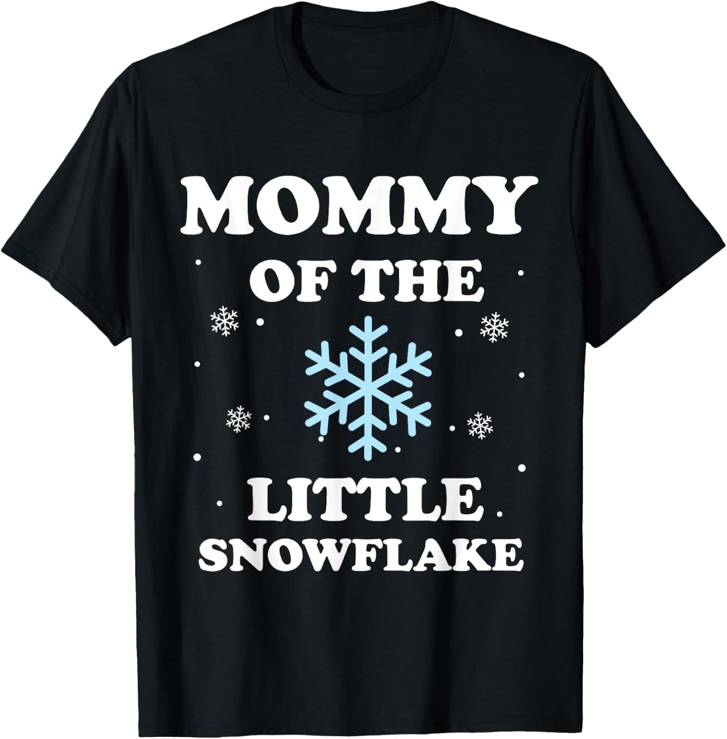 Mommy of the Little Snowflake Christmas Baby Shower Boy T-Shirt - T-Shirt | Black