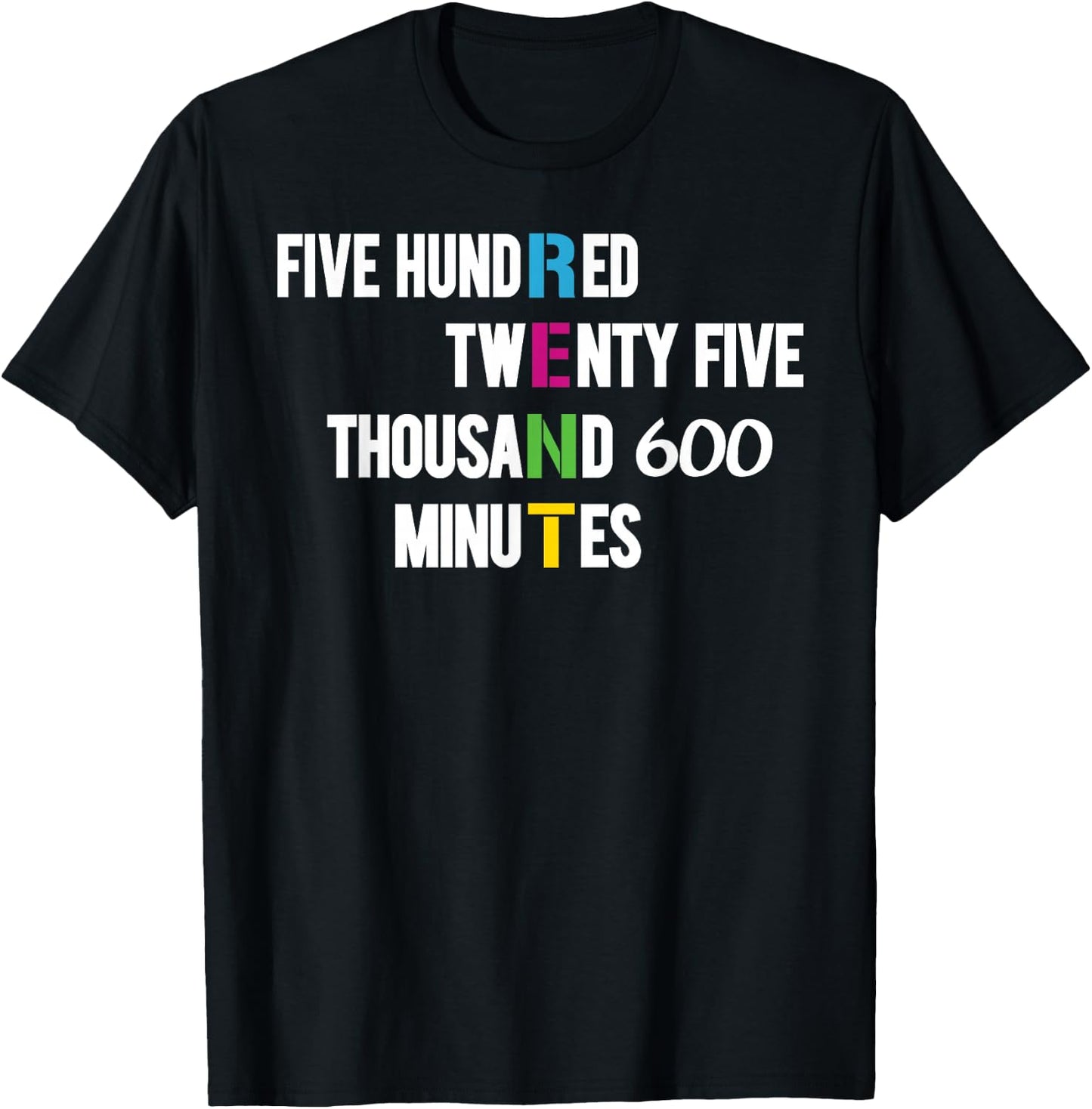 525,600 Minutes T-Shirt - T-Shirt | Black