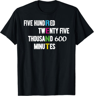 525,600 Minutes T-Shirt - T-Shirt | Black