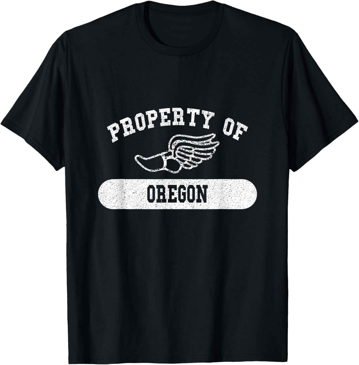 Property of Oregon Track And Field T-Shirt - T-Shirt | Black