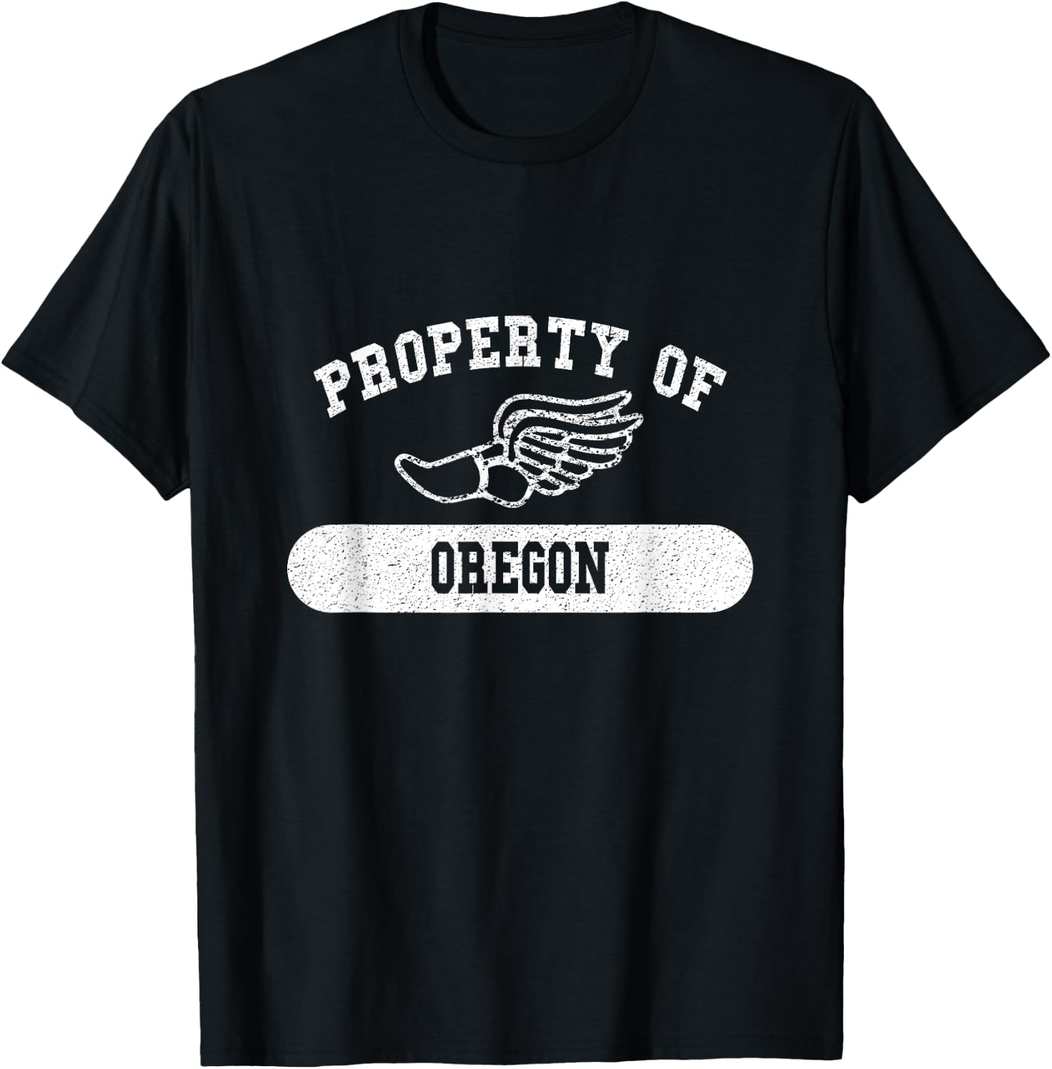 Property of Oregon Track And Field T-Shirt - T-Shirt | Black