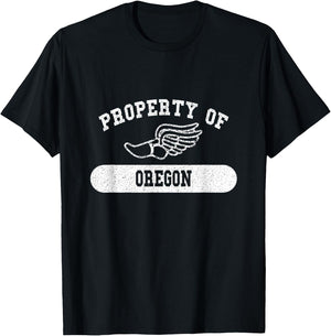Property of Oregon Track And Field T-Shirt - T-Shirt | Black