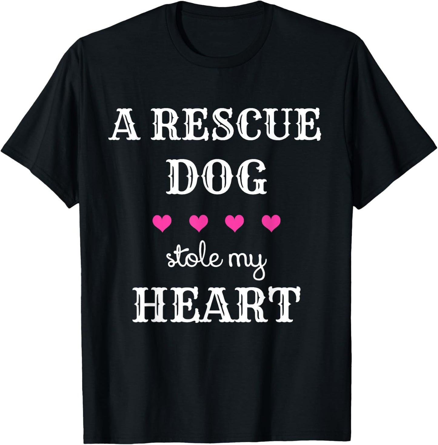 Dog Rescue - A Rescue Dog Stole My Heart Women Girls Kids T-Shirt - T-Shirt | Black