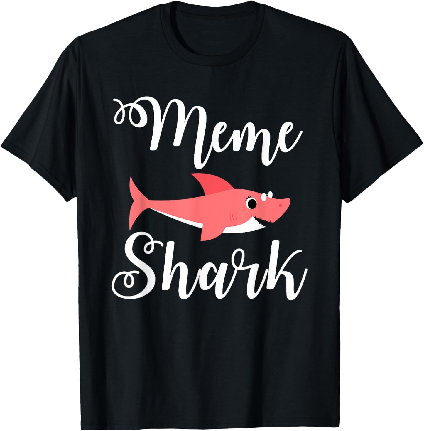 MeMe Shark Funny French Canadian Grandma Novelty T-Shirt - T-Shirt | Black