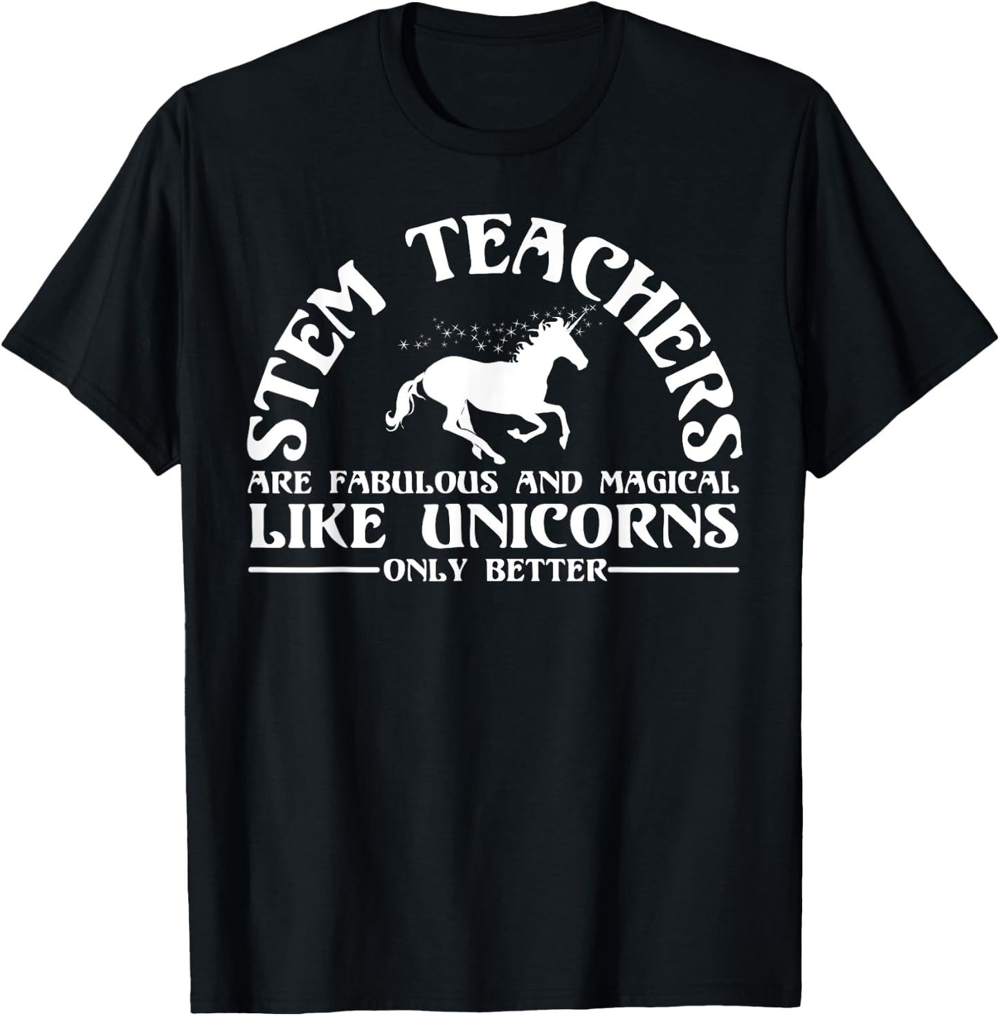 Funny STEM Teacher Appreciation Unicorn Lover T Shirt Women Girls Kids T-Shirt - T-Shirt | Black