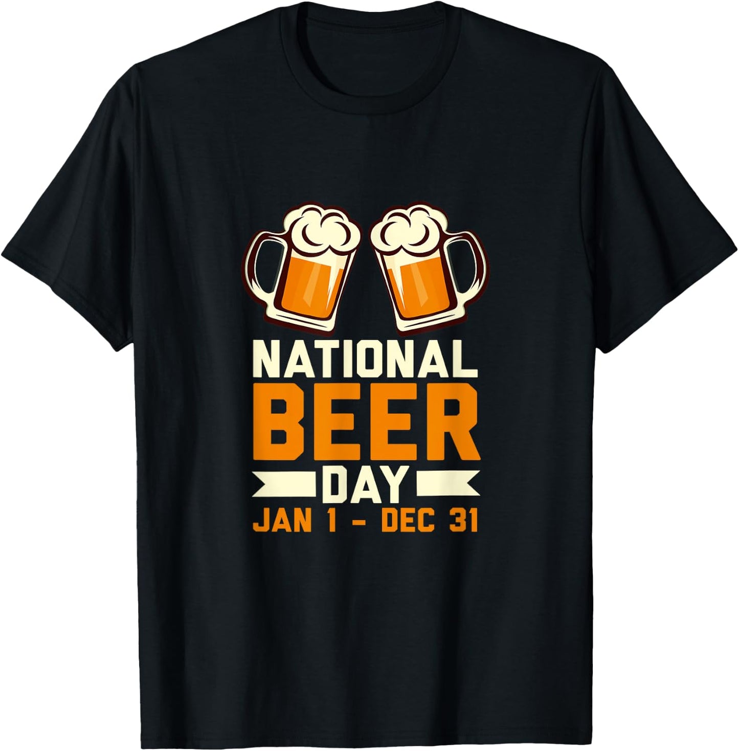 Funny National Beer Day Craft Beer Lover Day Drinking Gift T-Shirt - T-Shirt | Black