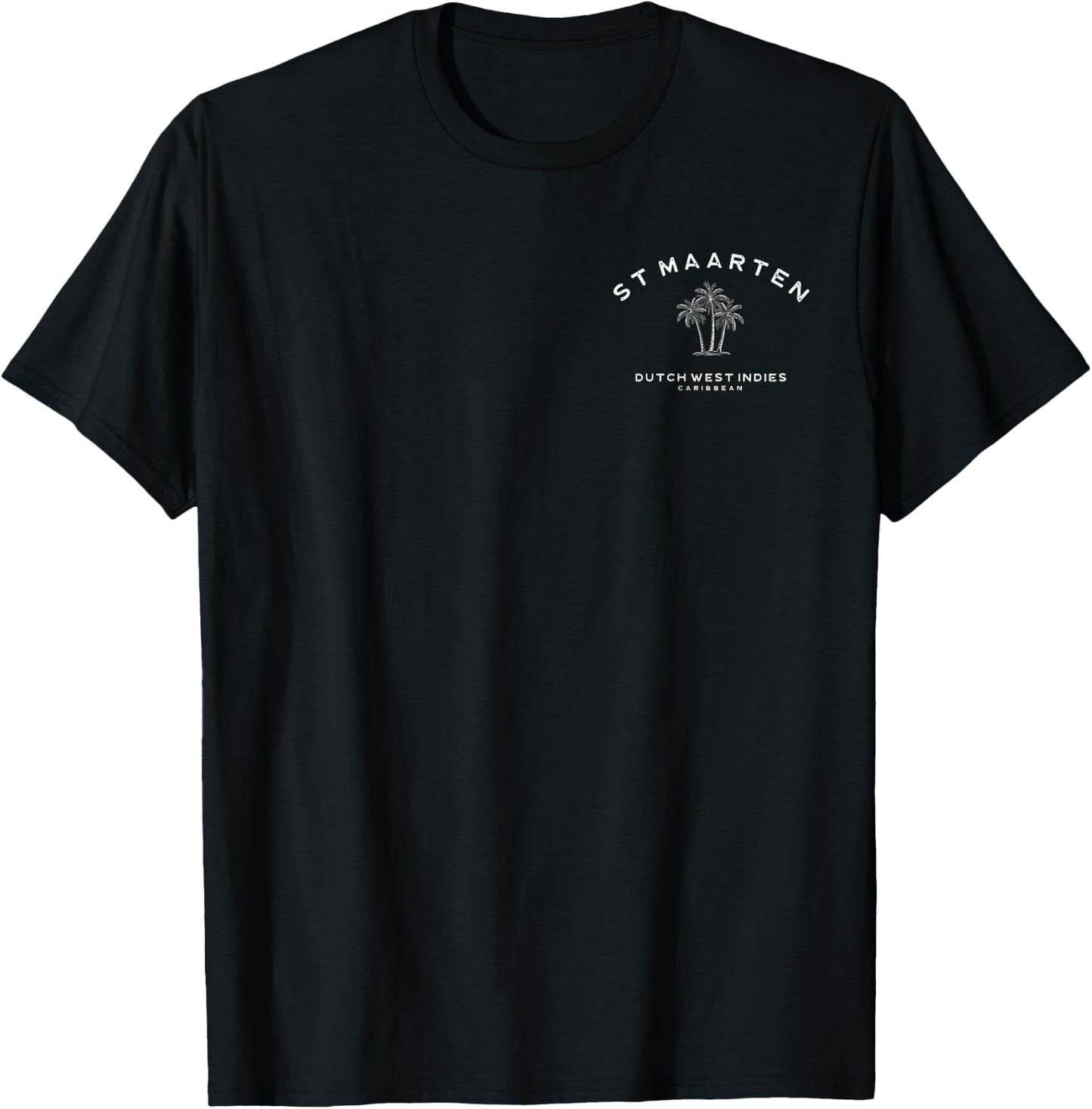 St. Maarten Caribbean Retro Palm Tree Vintage Saint Martin T-Shirt - T-Shirt | Black